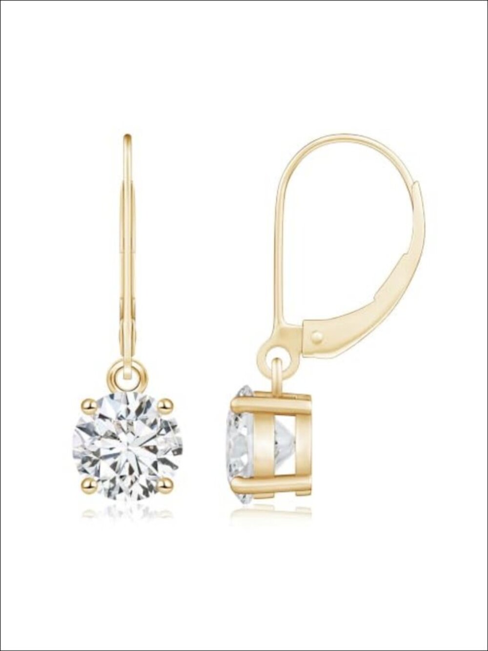 14K Gold Filled Hoop Earrings Cubic Zirconia Dangle Wedding
